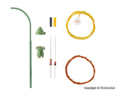 Viessmann 6729, Bausatz Bogen-Gaslaterne, grün, LED warmweiß / H0